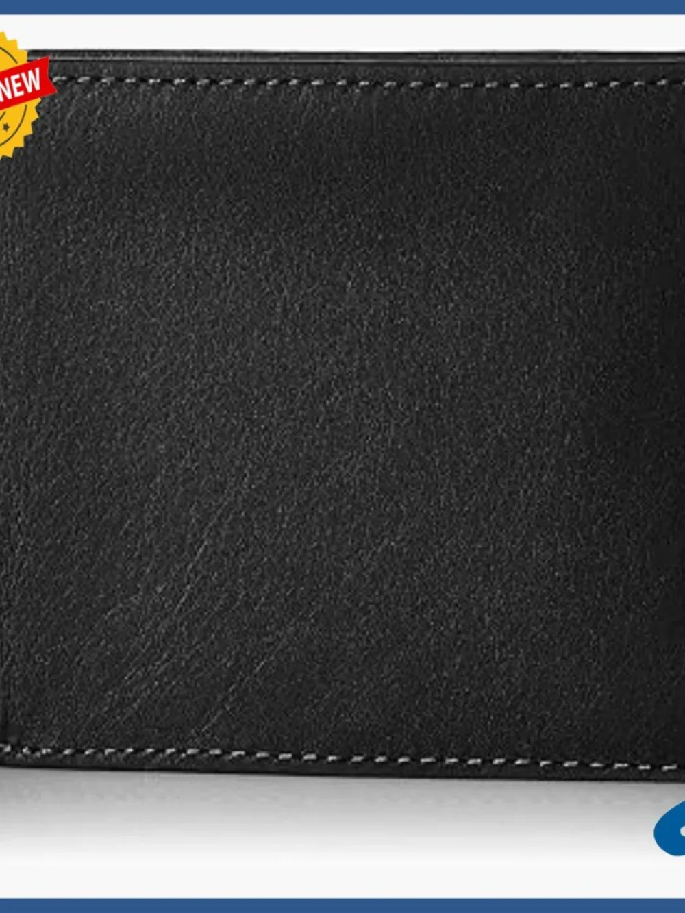 Men's RFID Blocking Leather Bifold Wallet with Double ID Display